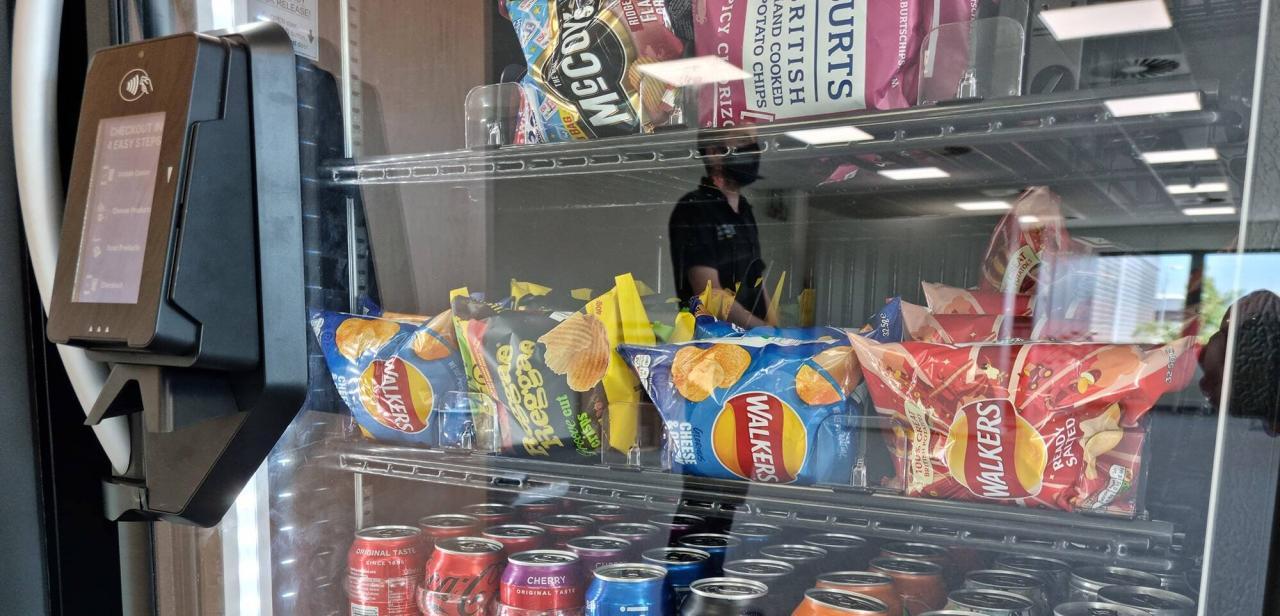 Crisps inside a smart fridge