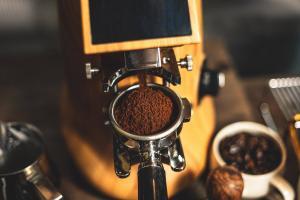 coffee beans being ground