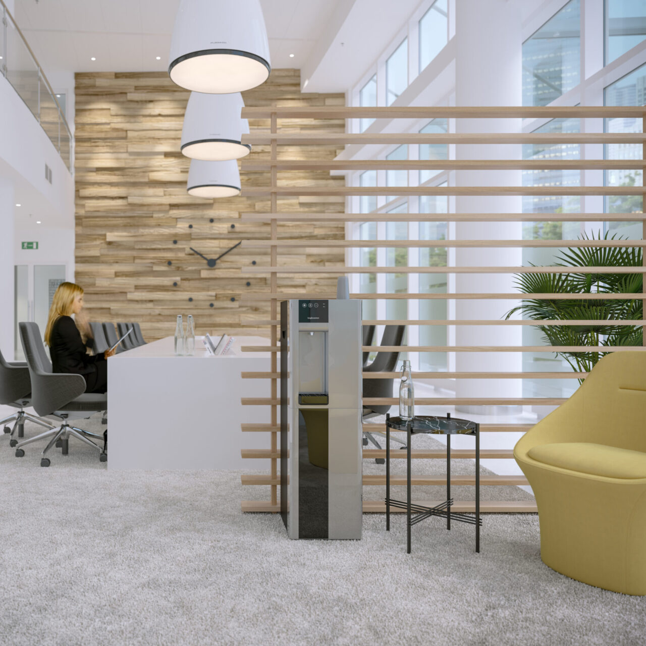 Borg & Overström B3 office water cooler in silver
