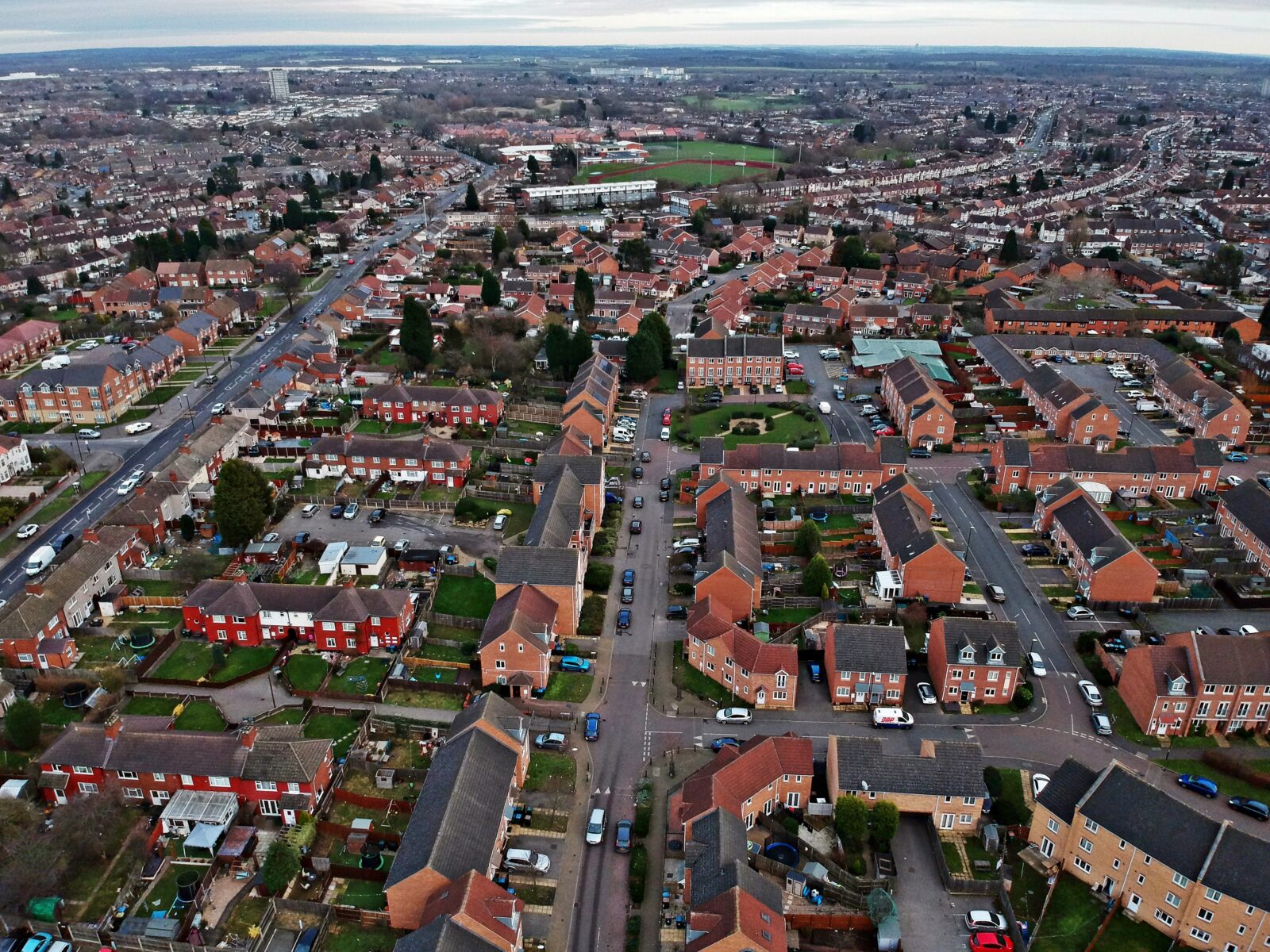 The City of Coventry residential suburbs