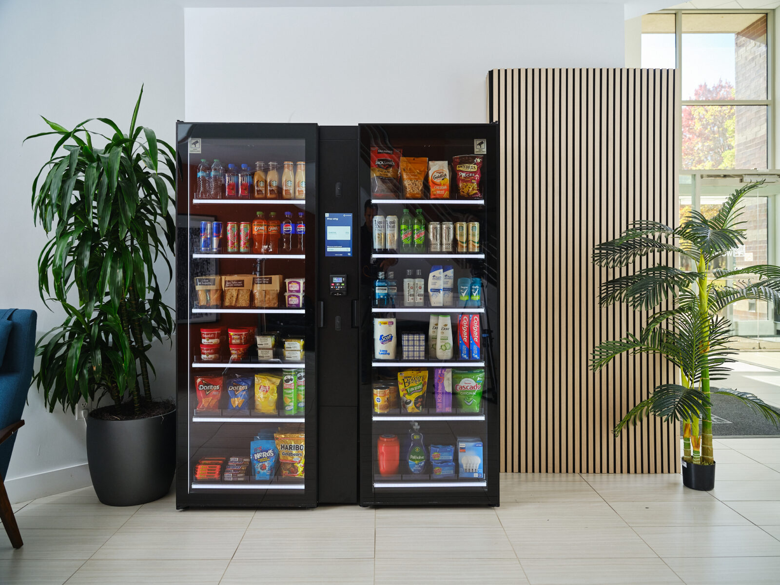a lifestyle image of a cantaloupe smart store in an office setting