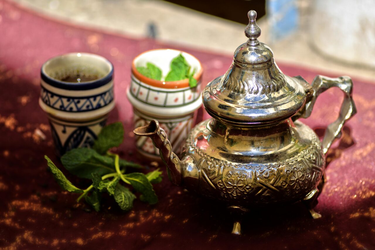 how tea is enjoyed around the world: Moroccan mint tea