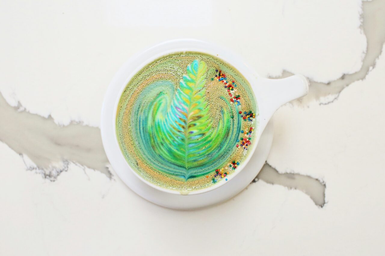 rainbow latte art becomes an instagram coffee trend and a new global coffee trend