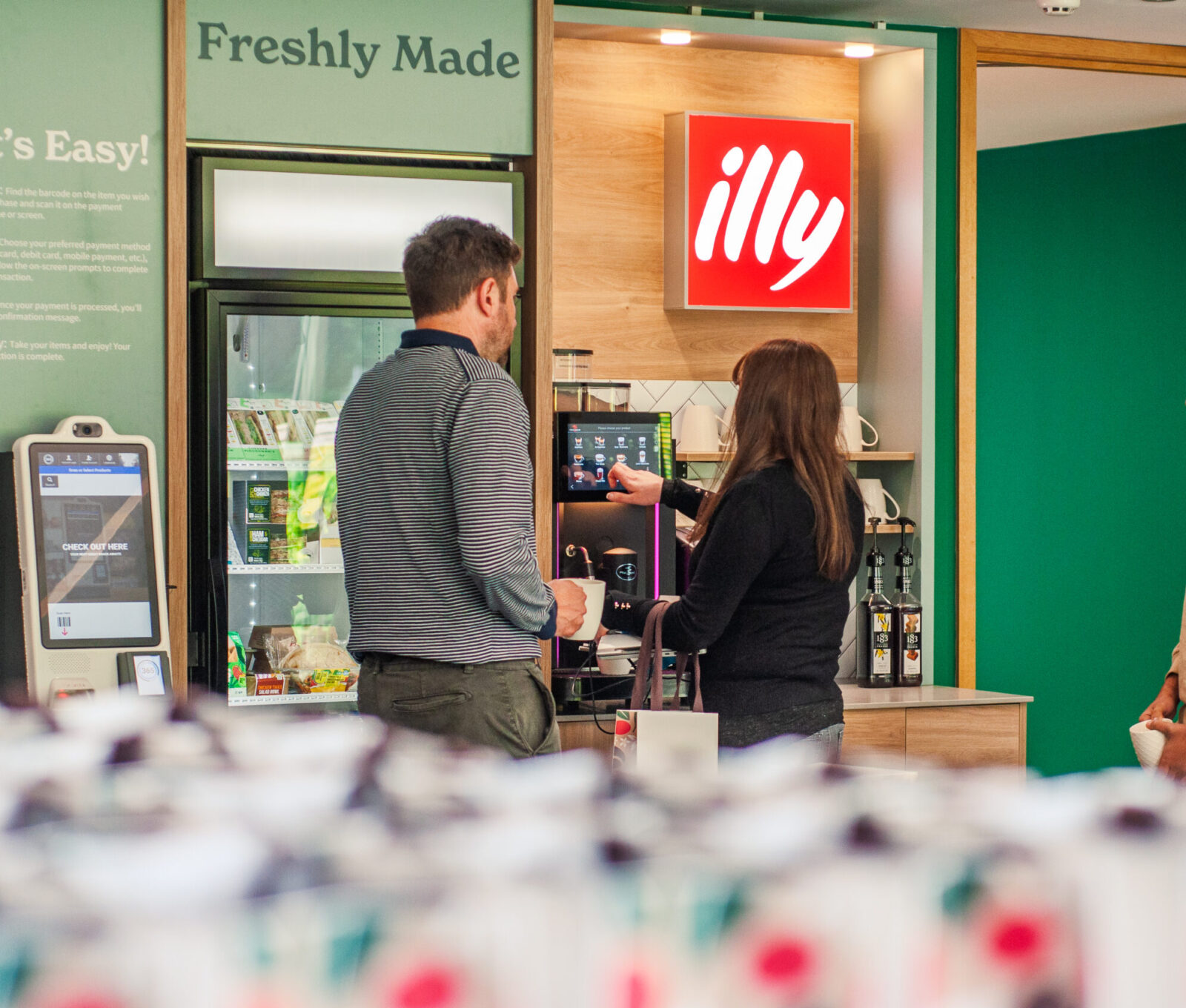 illy coffee on the go, situated in an office micro market
