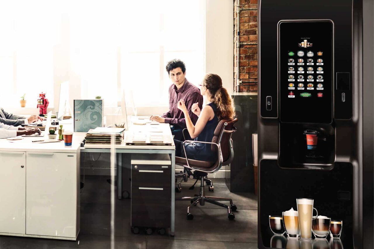 Commercial coffee machine in the office coffee machine