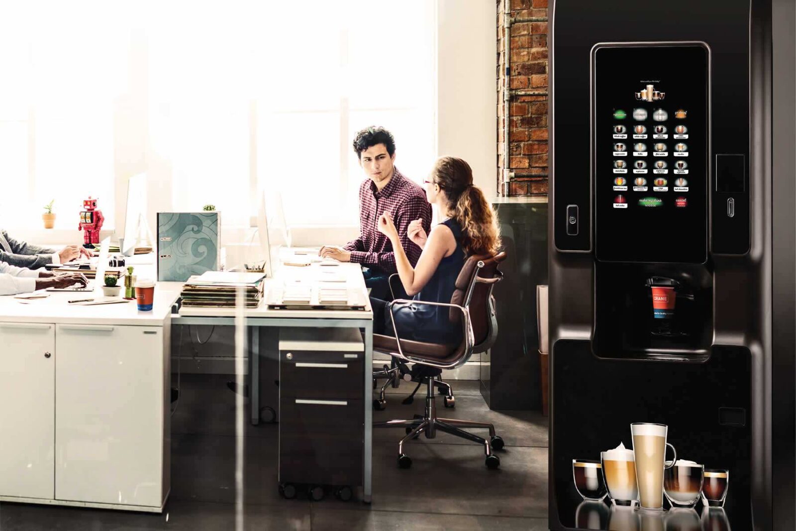 Commercial coffee machine in the office coffee machine