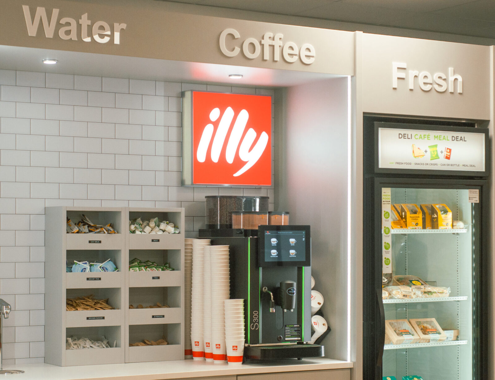 illy coffee machine in an office micro market