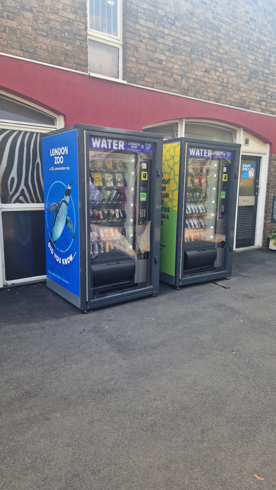 snack vending machine at London Zoo installed by Connect Vending